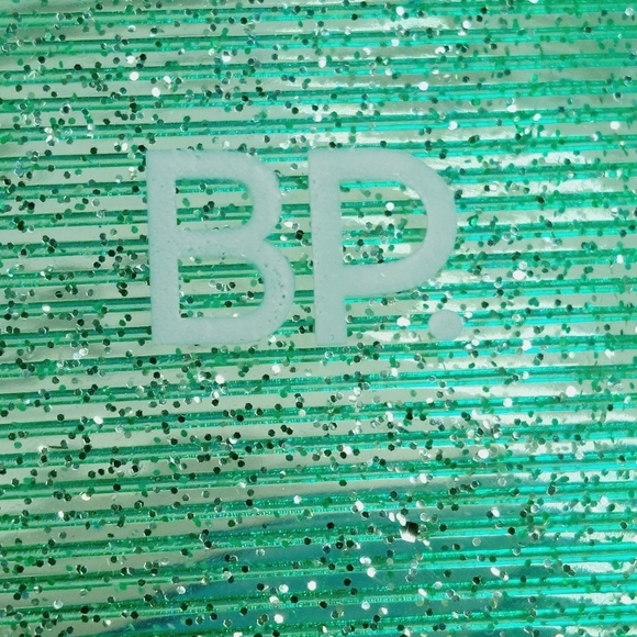 BP. Blue & Green Clear Single Strap Slippers Sandals V637 - Picture 9 of 11